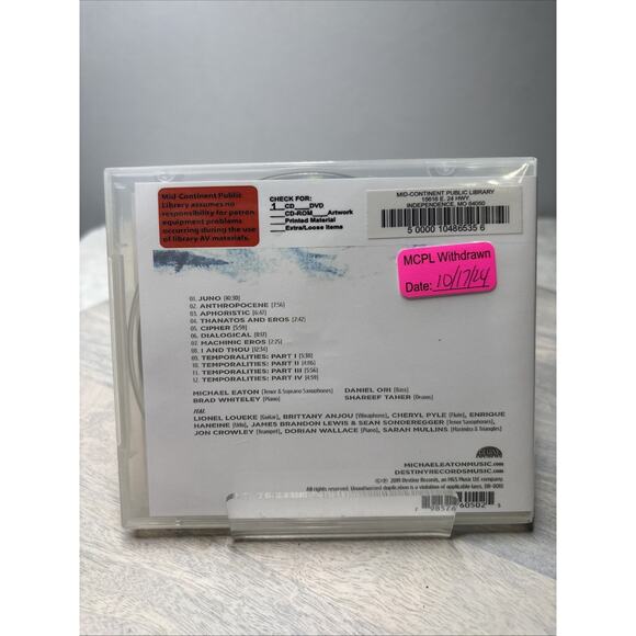 Michael Eaton Dialogical CD Album 2016 Jazz Saxophonist - Picture 2 of 5